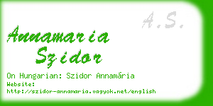 annamaria szidor business card